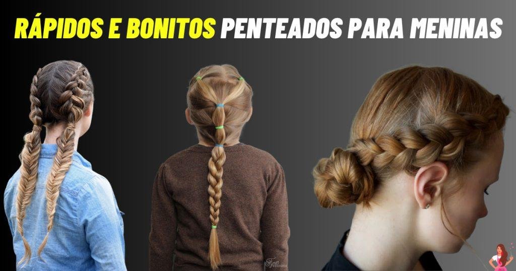 2 braids to pony  Penteado infantil simples, Penteados fáceis