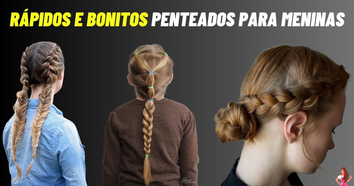 2 braids to pony  Penteado infantil simples, Penteados infantis