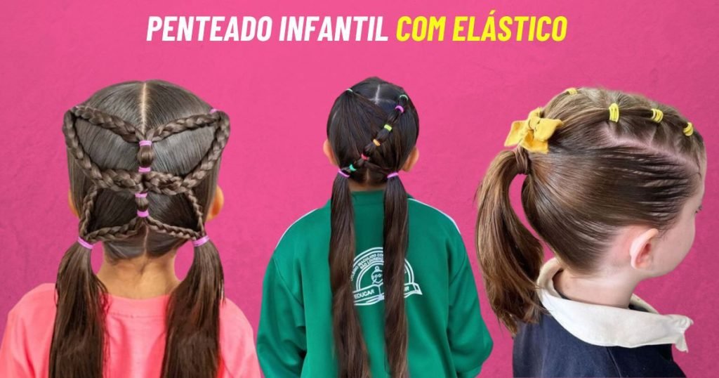 PENTEADO INFANTIL FÁCIL PARA CABELO CACHEADO/ COM FITAS LIGUINHAS