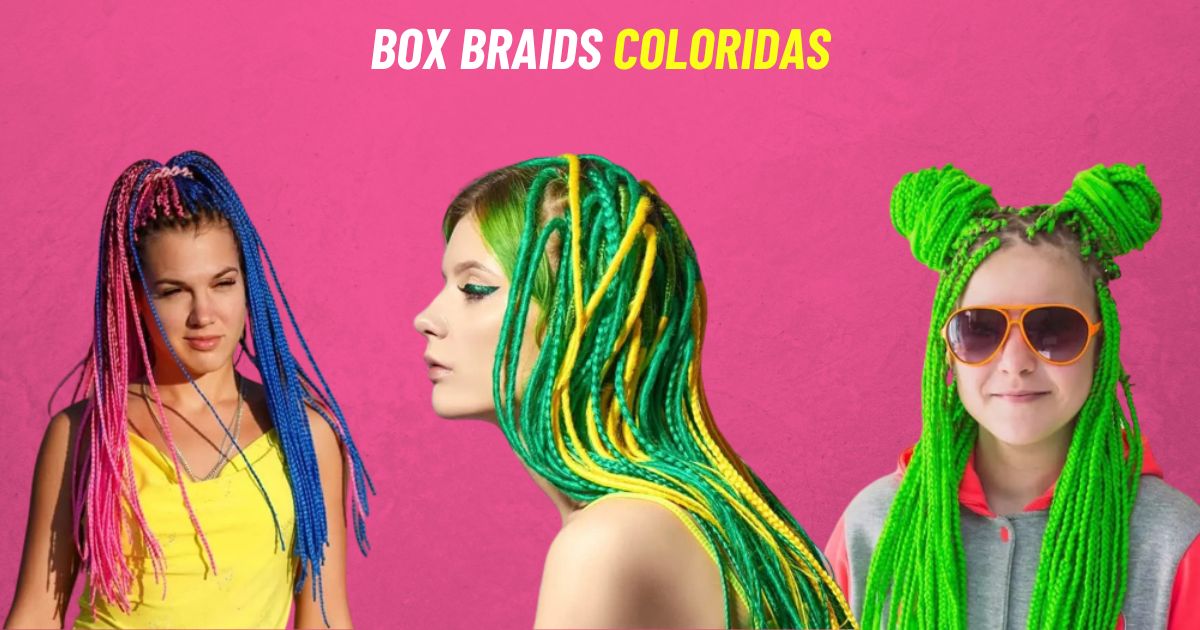 30 Box Braids Coloridas: Estilo que Brilha em 2024